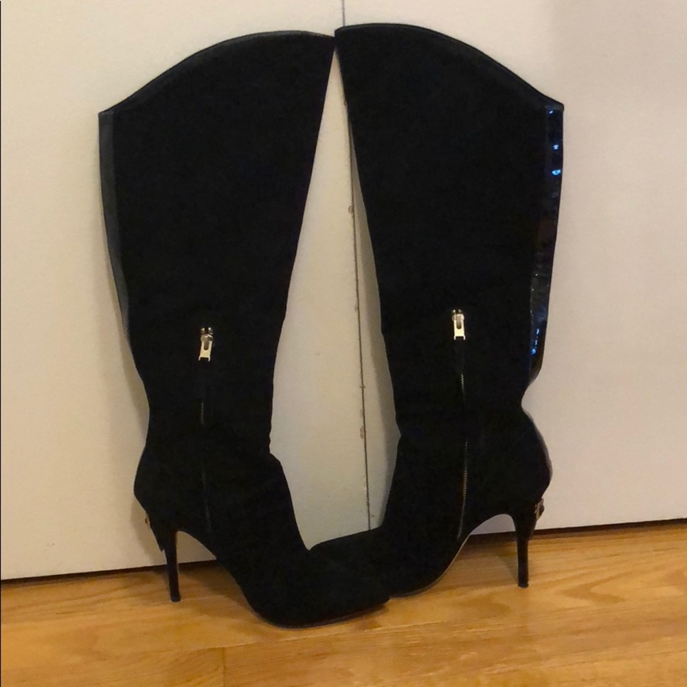 Brian Atwood - Black Suede knee high boots